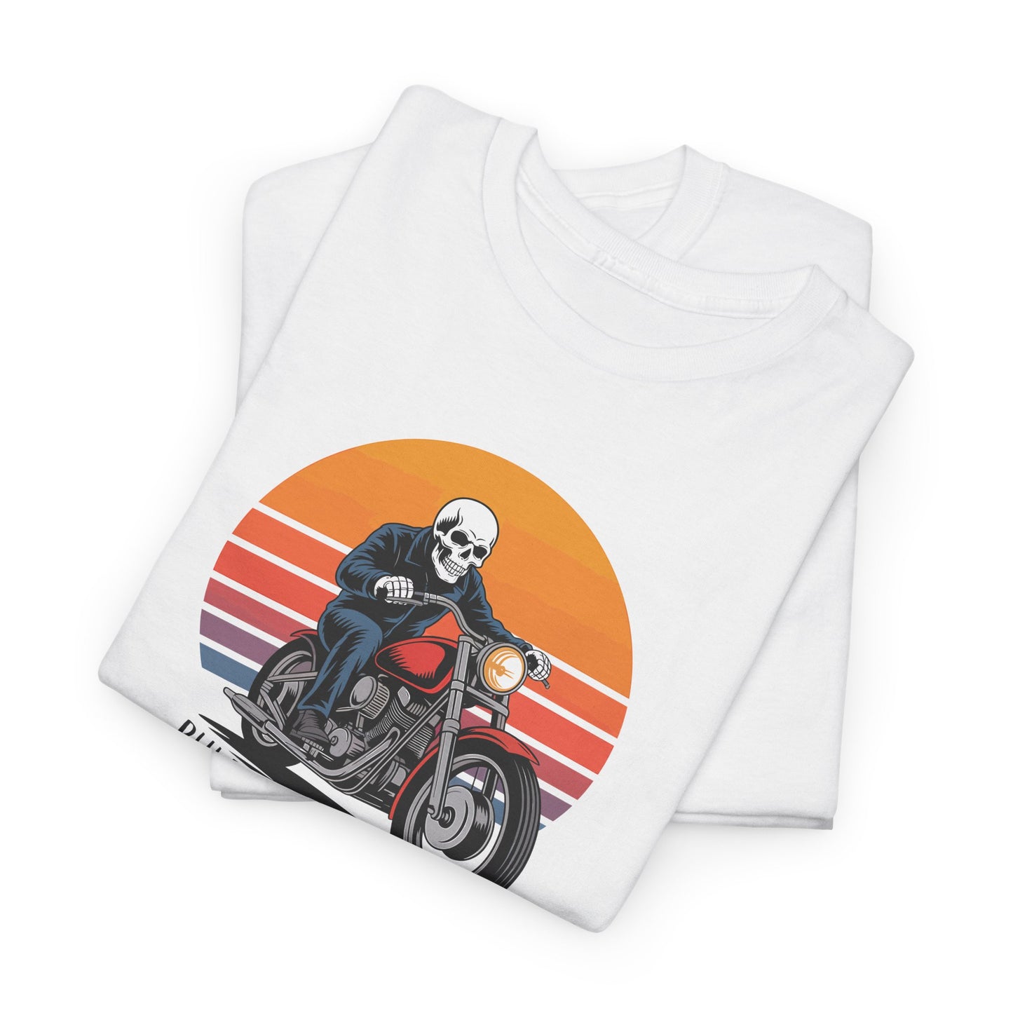Skeleton Biker T-Shirt – “Rules Don’t Apply” Motorcycle Graphic Tee Vintage Style