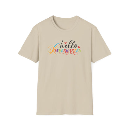 Hello Grade Teacher Shirts | Retro Back to School Graphic Tees | Preschool, Pre-K, Kindergarten, First, Second & Third Grade Teacher Shirt | Gildan 64000 Softstyle Tee