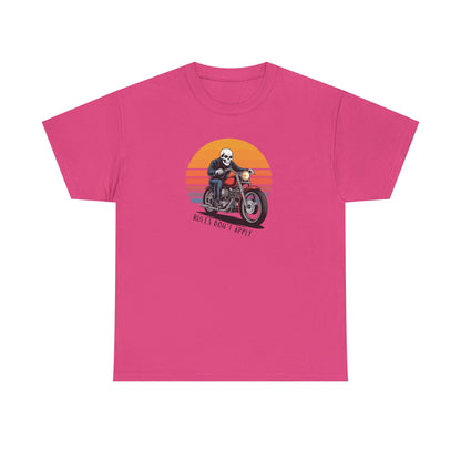 Skeleton Biker T-Shirt – “Rules Don’t Apply” Motorcycle Graphic Tee Vintage Style