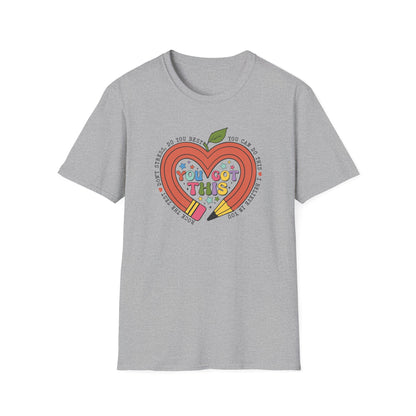 You Got This -Full of Love Pencil State Testing Teacher Shirt – “You Got This” Graphic Tee, Cute Educator T-Shirt, Funny Classroom Apparel