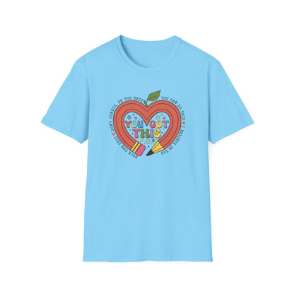 You Got This -Full of Love Pencil State Testing Teacher Shirt – “You Got This” Graphic Tee, Cute Educator T-Shirt, Funny Classroom Apparel