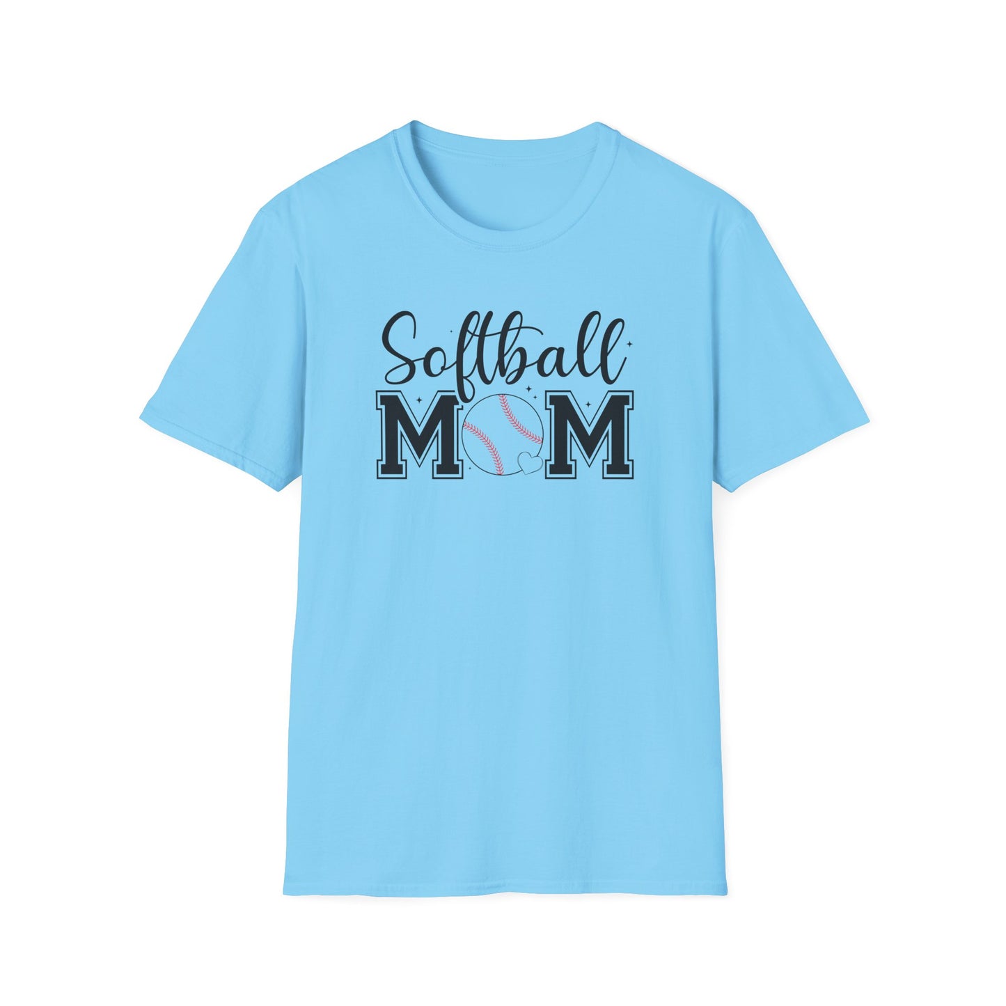 Softball Mom Front & Back Shirt – Trendy Softball Mom Graphic Tee, Double-Sided Game Day Shirt, Sports Mom Gift, Softball Season Apparel