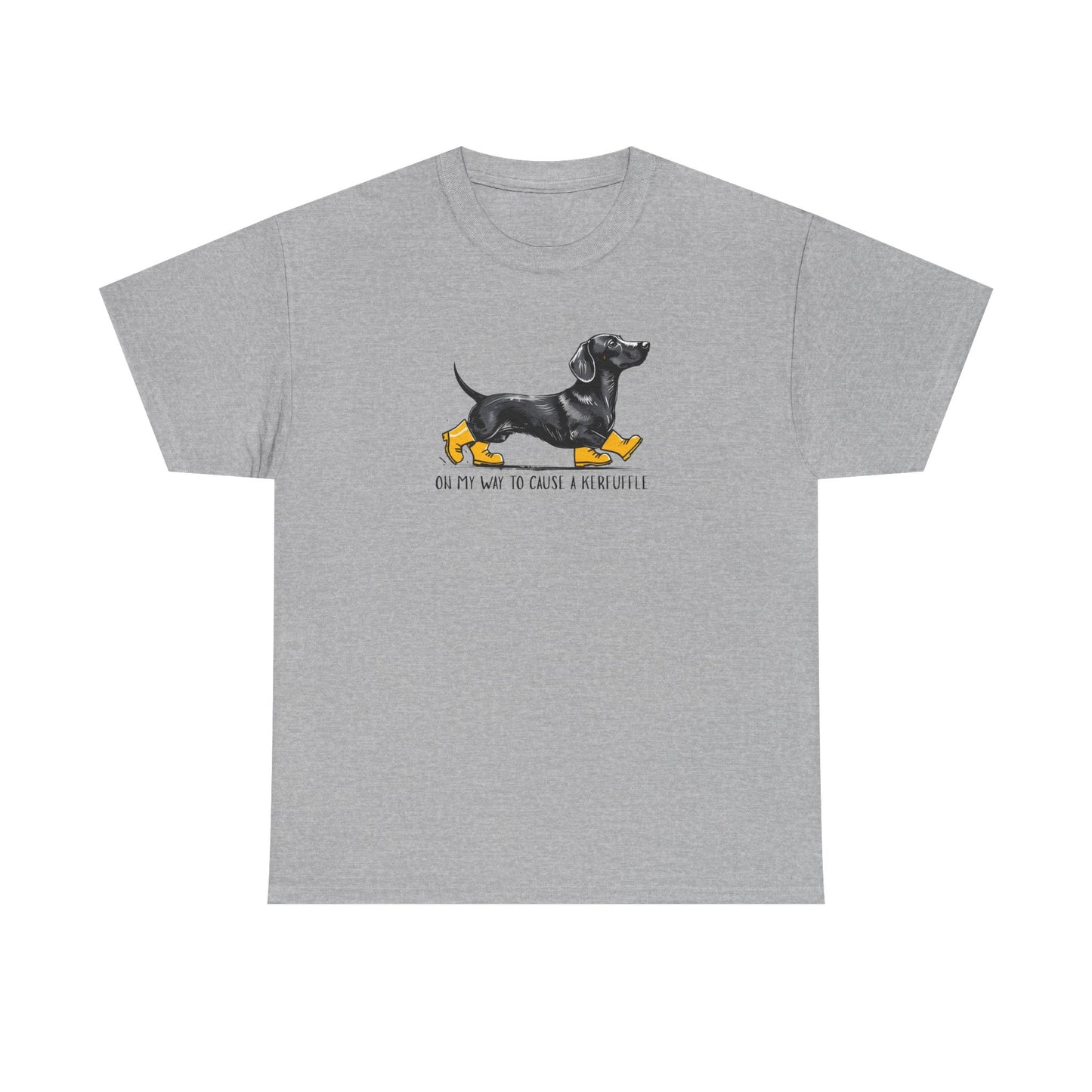 Funny Dachshund Shirt – “On My Way to Cause a Kerfuffle” Tee | Cute Wiener Dog Shirt