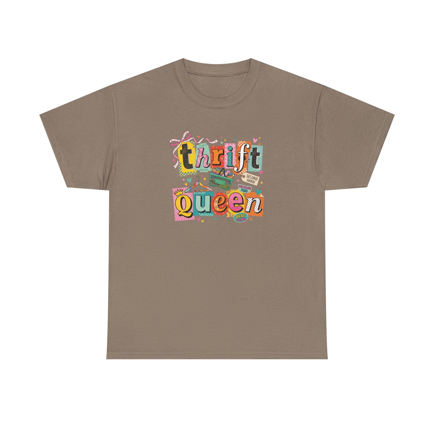 Thrift Queen T-Shirt – Vintage Thrifting Graphic Tee, Retro Style Funny Thrift Shop Shirt