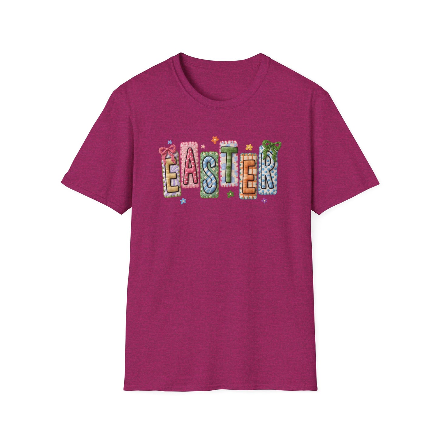 Cute Easter Shirt, Colorful Easter Letter T-Shirt, Spring Holiday Tee, Pastel Easter Outfit, Bunny Season Shirt, Easter Gift for Her