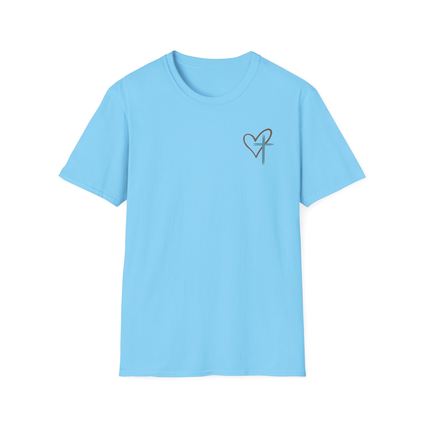 Jesus Has My Back Tee — Christian Cross Heart Graphic T-Shirt