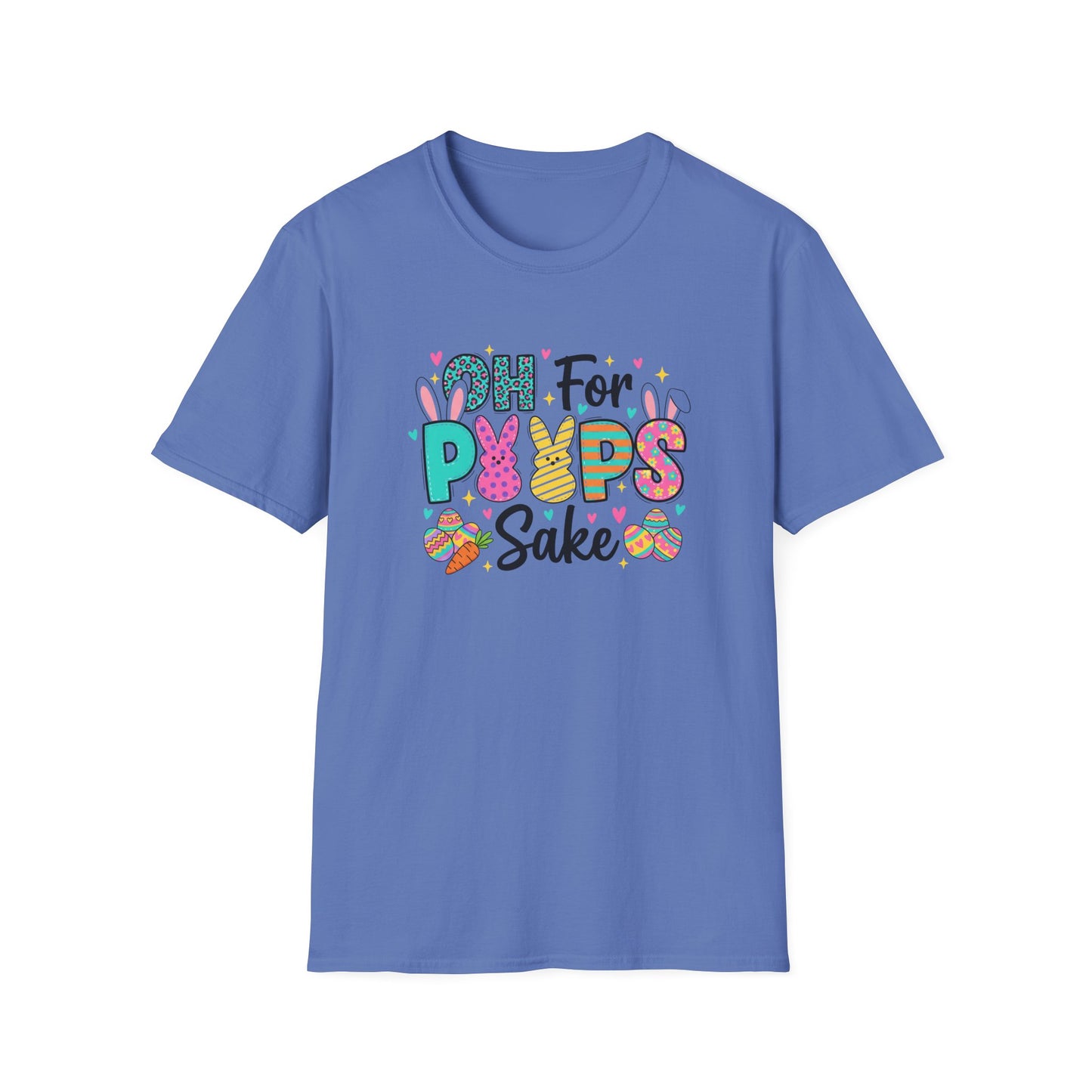 Oh For Peeps Sake Easter Shirt, Funny Easter Bunny Tee, Cute Peeps Bunny Graphic T-Shirt, Pastel Spring Easter Outfit, Funny Easter Saying Shirt for Women