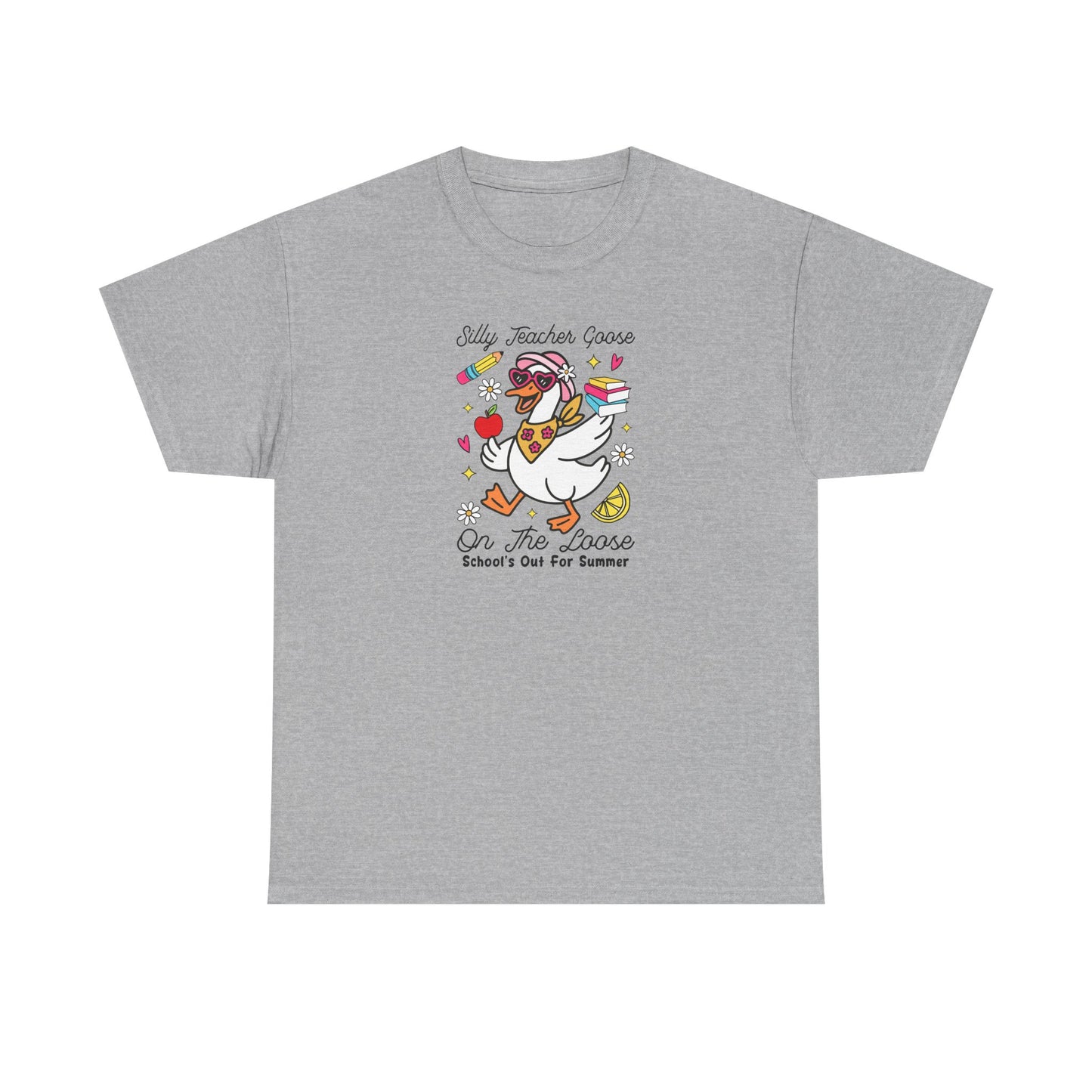 Silly Teacher Goose Shirt – Funny Teacher Tee – “On The Loose” Graphic T-Shirt – Cute Back to School Gift for Teachers