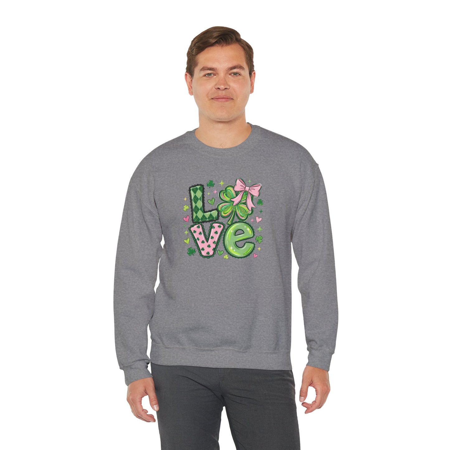 Love & Lucky Shamrock Sweatshirt – St. Patrick’s Day Cute Clover Pullover