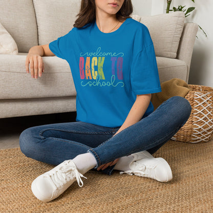 Back to School T-Shirt — "Welcome Back to School" Colorful Retro Print