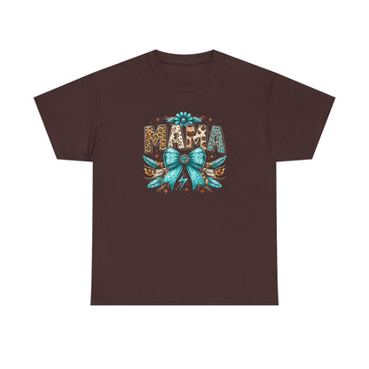 Mama Leopard Print Shirt –  Western Mama Shirt – Cowgirl Mom Graphic Tee – Trendy Mama Shirt