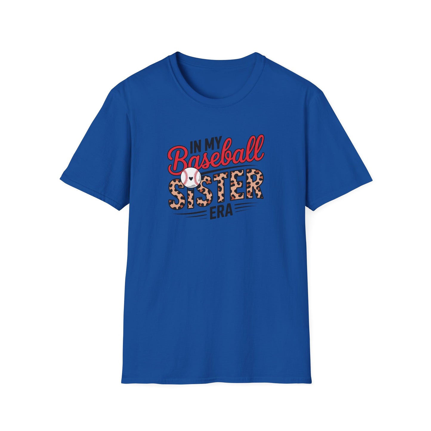 In My Baseball Sister Era Shirt – Trendy Baseball Sister Tee | Game Day Outfit | Leopard Baseball Graphic T-Shirt for Women & Girls