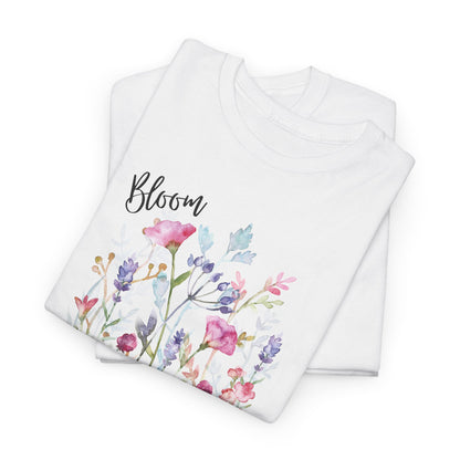 Floral 'Bloom Where You Are Planted' Tee — Watercolor Wildflower Women's T-Shirt