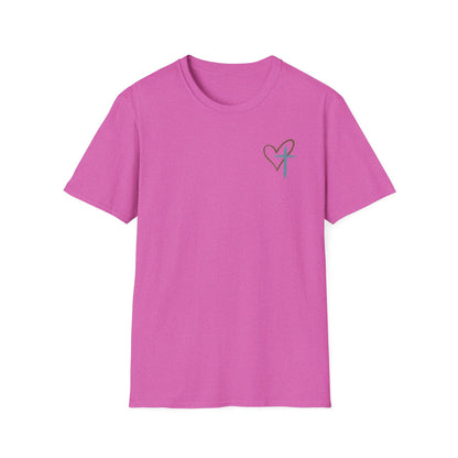 Jesus Has My Back Tee — Christian Cross Heart Graphic T-Shirt