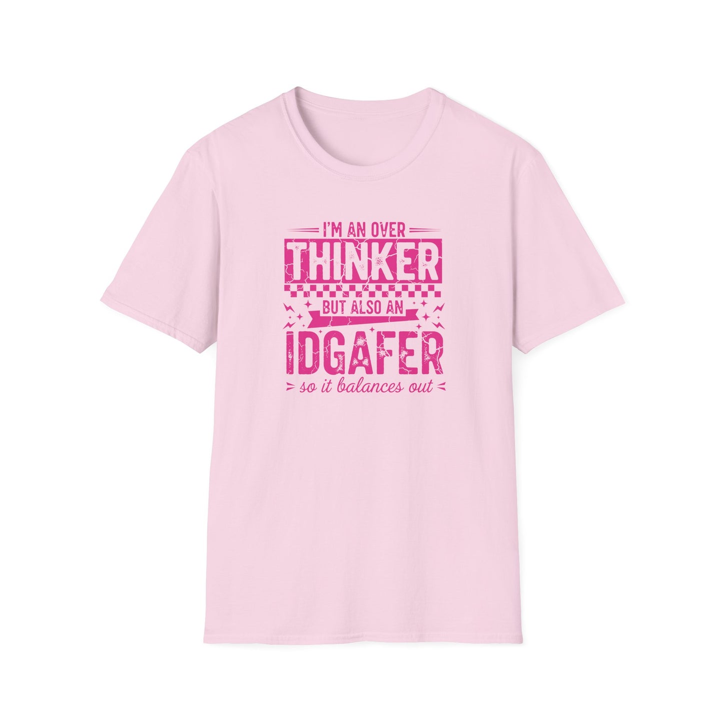 Funny Quote T-Shirt – Overthinker IDGAF Shirt | Sarcastic Graphic Tee | Unisex Casual Top