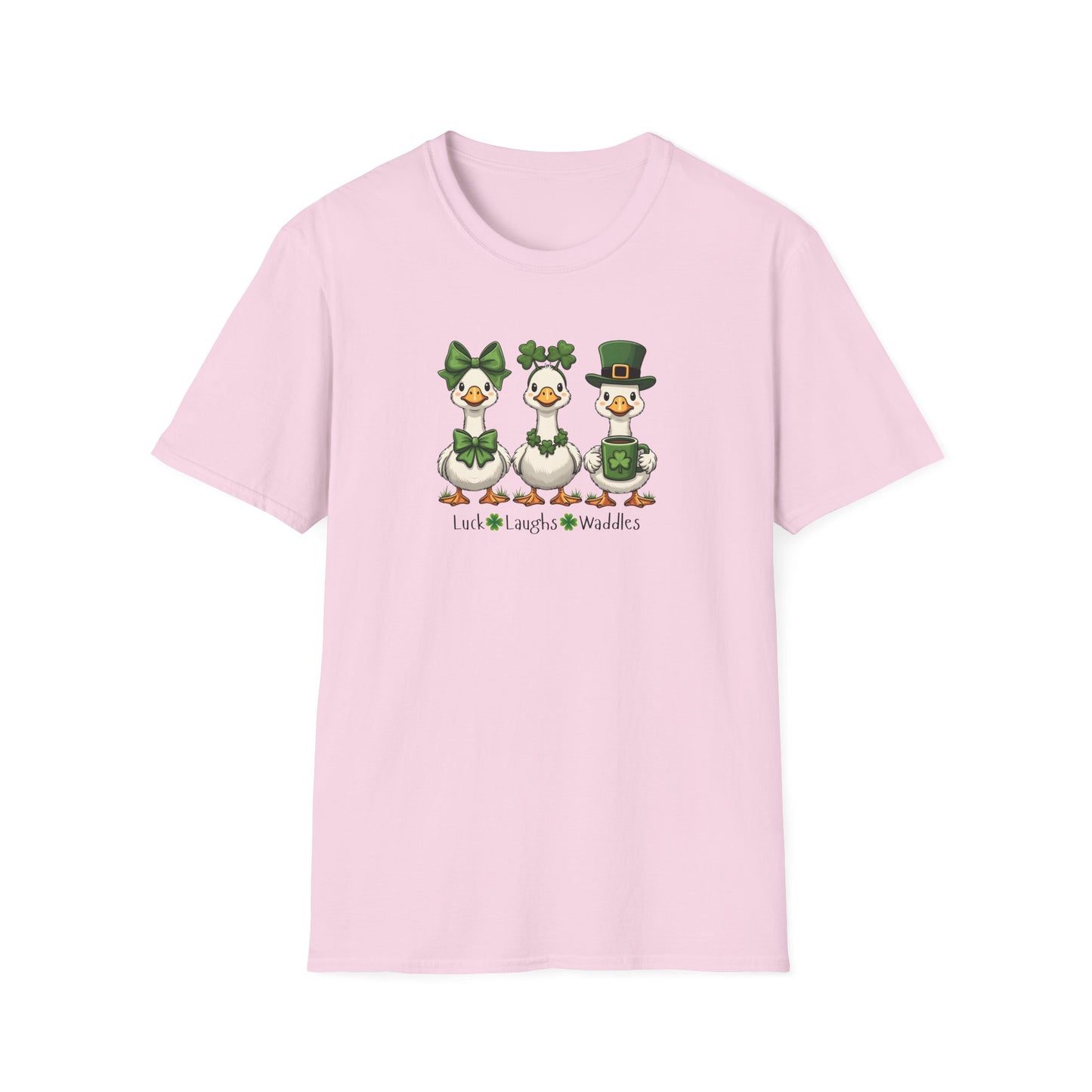 St. Patrick's Day Duck Trio T‑Shirt — Cute Irish Ducks with Shamrocks
