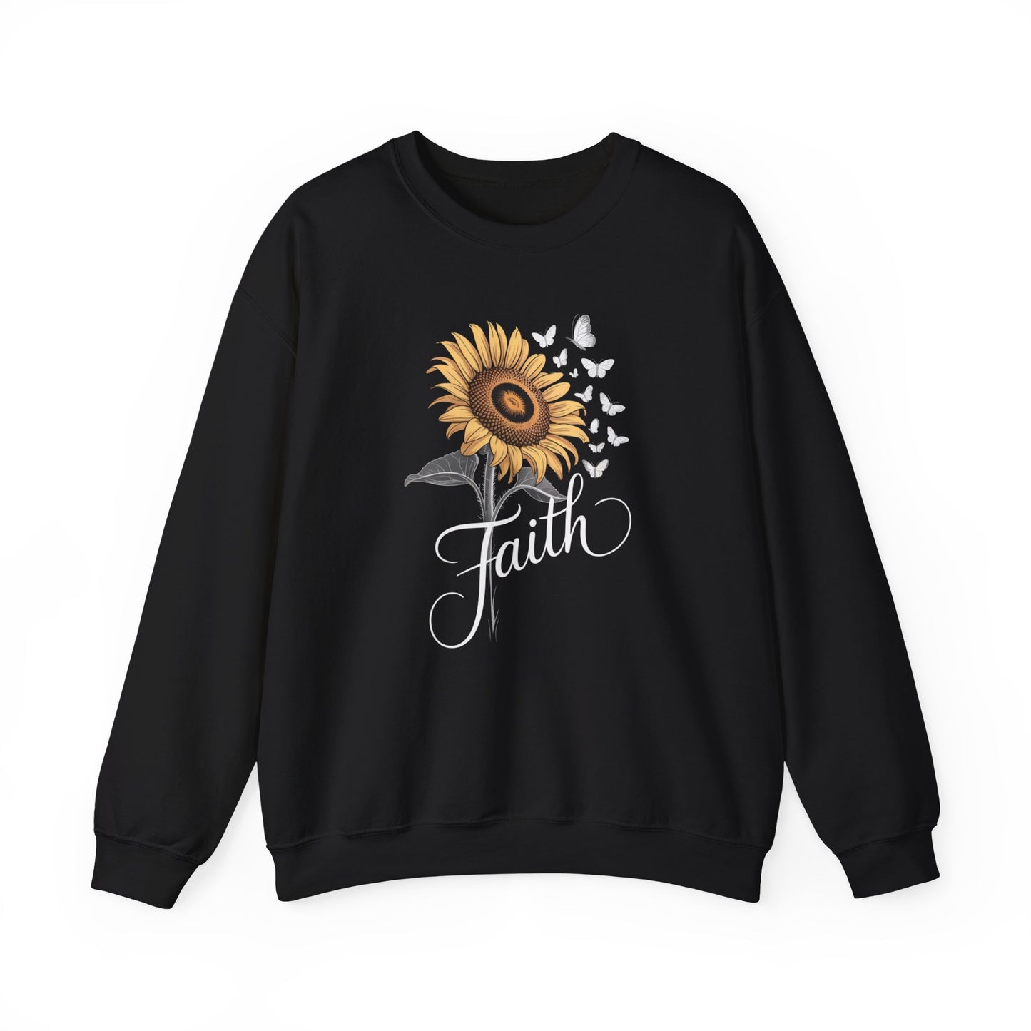 Sunflower Bloom Crewneck Sweatshirt — Vintage Sunflower Graphic