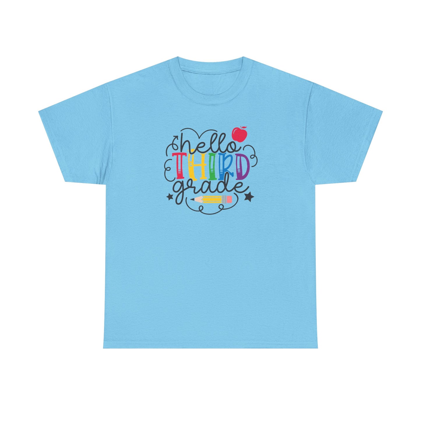 Hello Third Grade Shirt | 3rd Grade Teacher T-Shirt