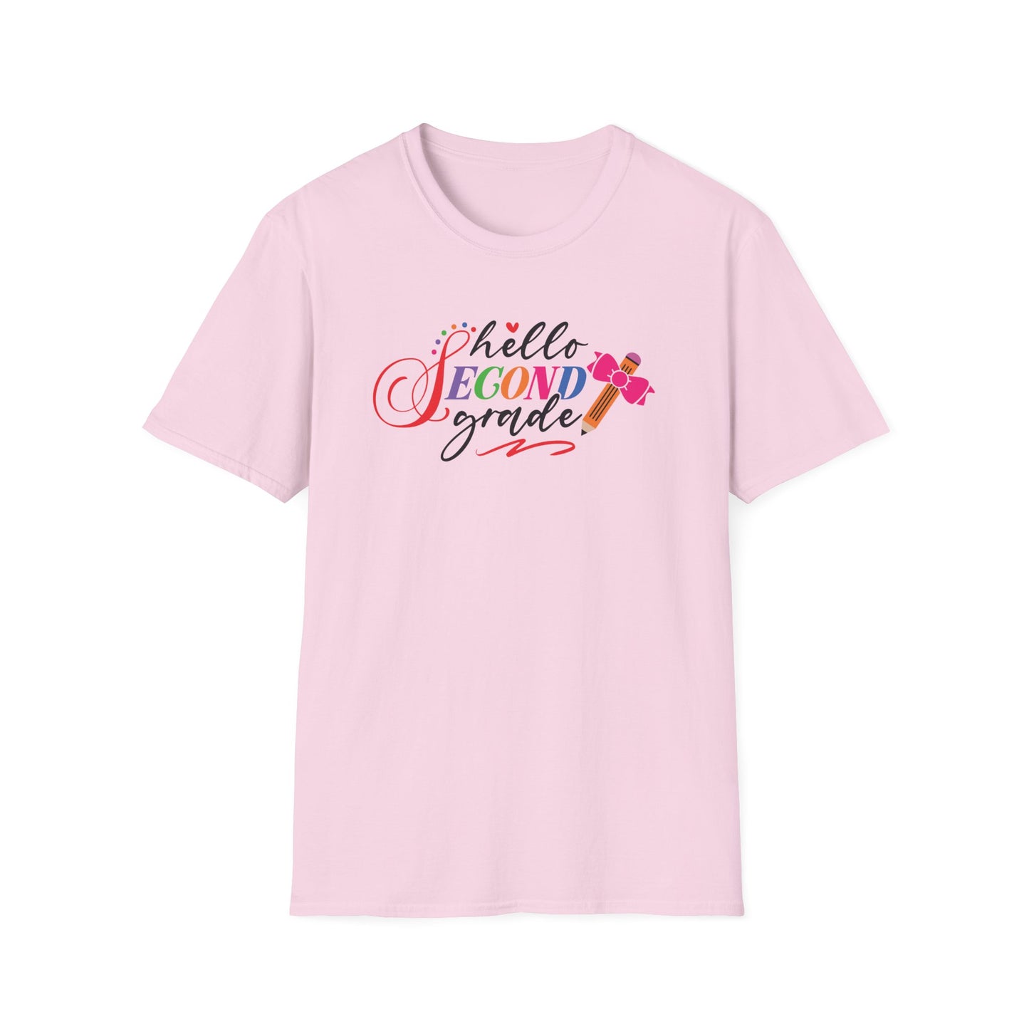 Hello Grade Teacher Shirts | Retro Back to School Graphic Tees | Preschool, Pre-K, Kindergarten, First, Second & Third Grade Teacher Shirt | Gildan 64000 Softstyle Tee