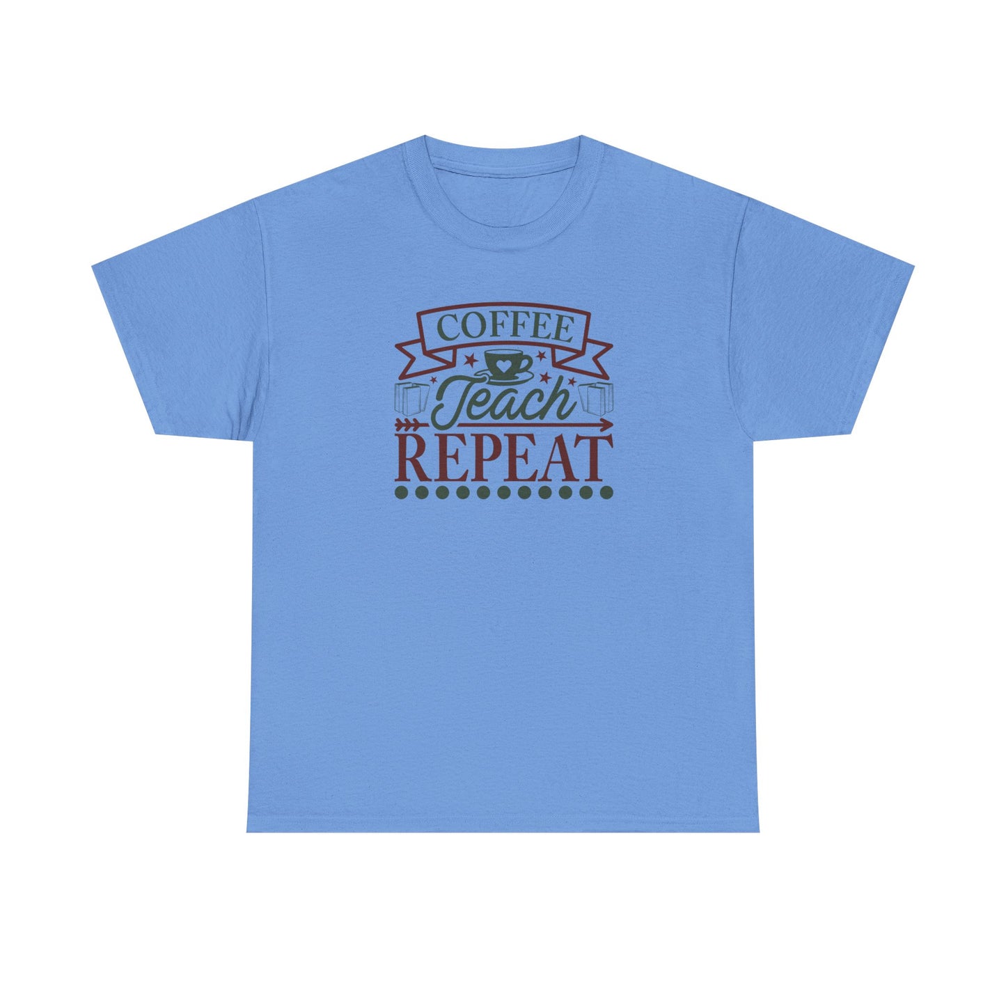 Coffee Teach Repeat Shirt | Vintage Teacher T-Shirt | Coffee Lover Teacher Gift | Back To School Teacher Tee | Educator Shirt
