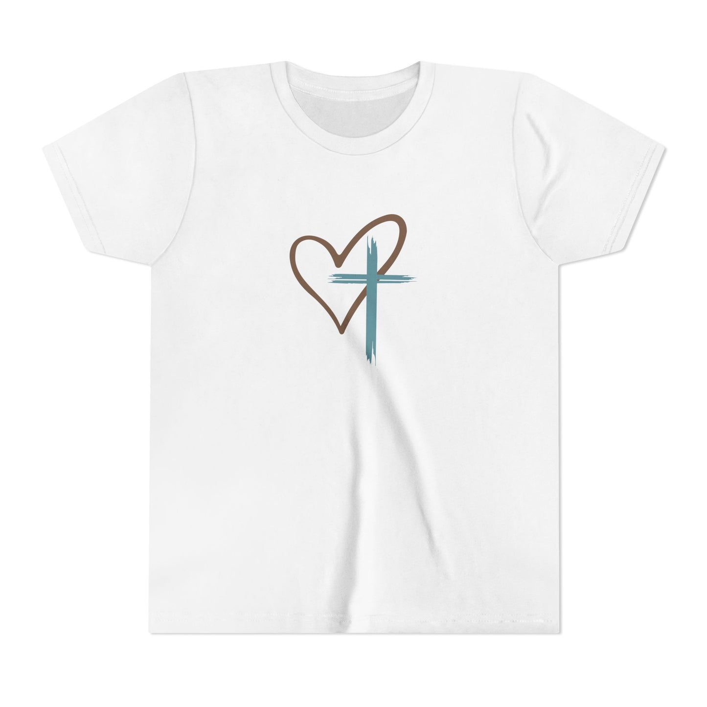 Jesus Has My Back Kids Christian Shirt – Faith Cross Heart T-Shirt – Inspirational Religious Tee for Boys & Girls