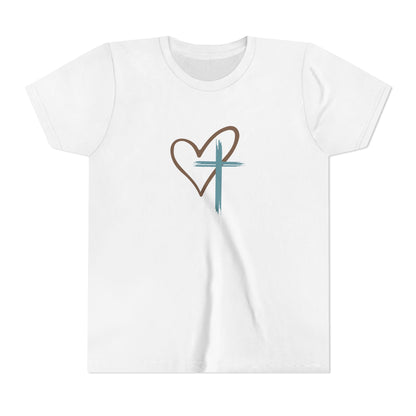 Jesus Has My Back Kids Christian Shirt – Faith Cross Heart T-Shirt – Inspirational Religious Tee for Boys & Girls