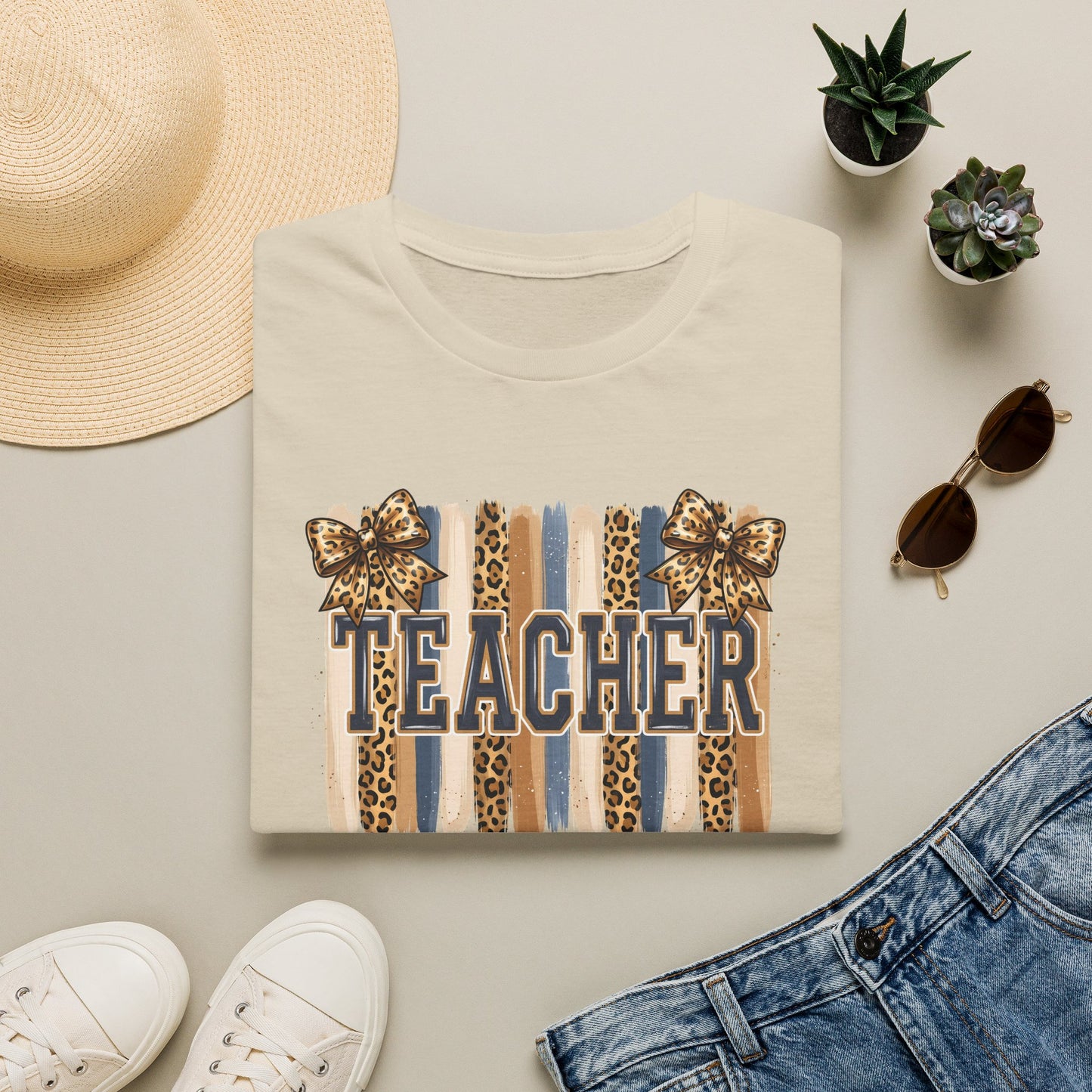 School Spirit Collection - Leopard Stripe T-Shirt