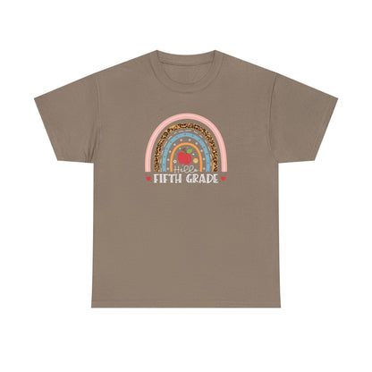 Hello Fifth Grade Rainbow Team Tee - Perfect for Classroom Fun