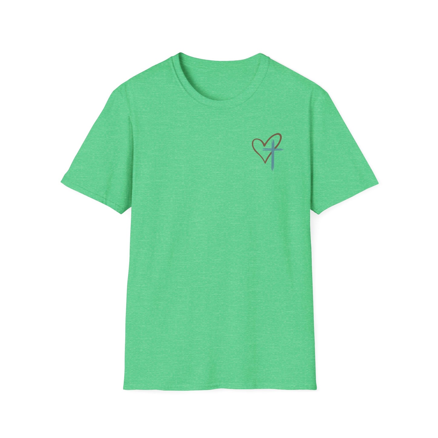 Jesus Has My Back Tee — Christian Cross Heart Graphic T-Shirt