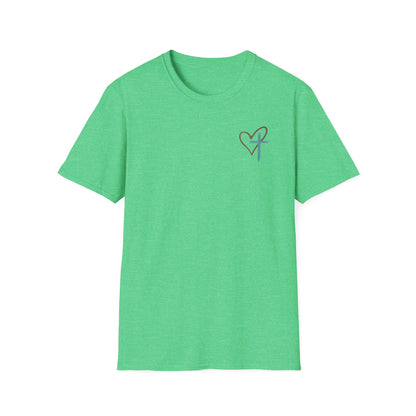 Jesus Has My Back Tee — Christian Cross Heart Graphic T-Shirt