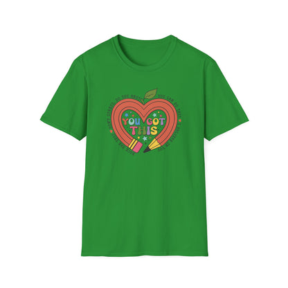 You Got This -Full of Love Pencil State Testing Teacher Shirt – “You Got This” Graphic Tee, Cute Educator T-Shirt, Funny Classroom Apparel