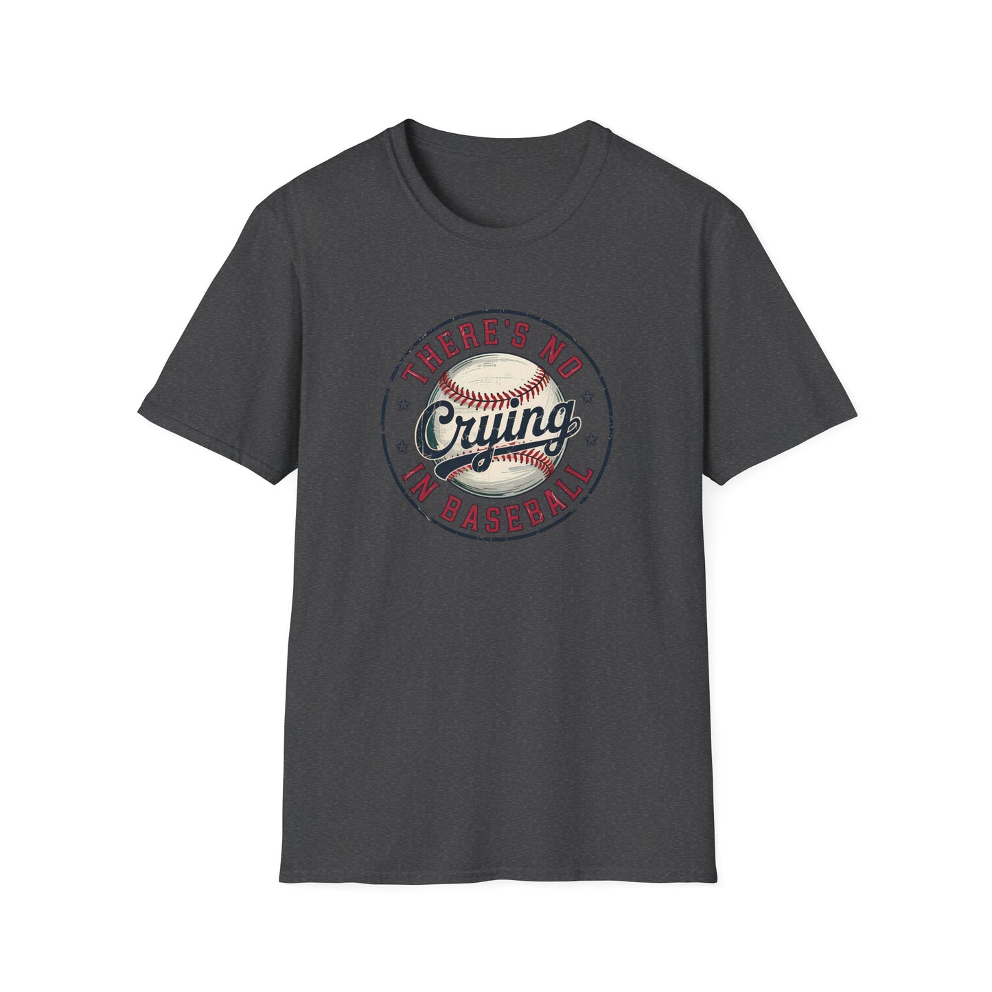 There’s No Crying in Baseball Shirt – Funny Baseball Graphic Tee | Game Day Shirt | Vintage Style Baseball Fan T-Shirt