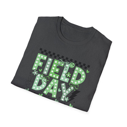 Cute Green Polka Dot School Field Day T-Shirt