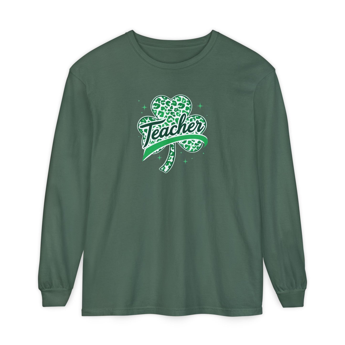 Teacher Shamrock Long Sleeve Tee