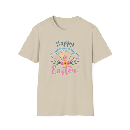Happy Easter Shirt, Pastel Easter Bunny Ears Tee, Cute Spring Graphic T-Shirt, Easter Egg Floral Shirt, Women’s Easter Outfit, Bunny Lover Gift