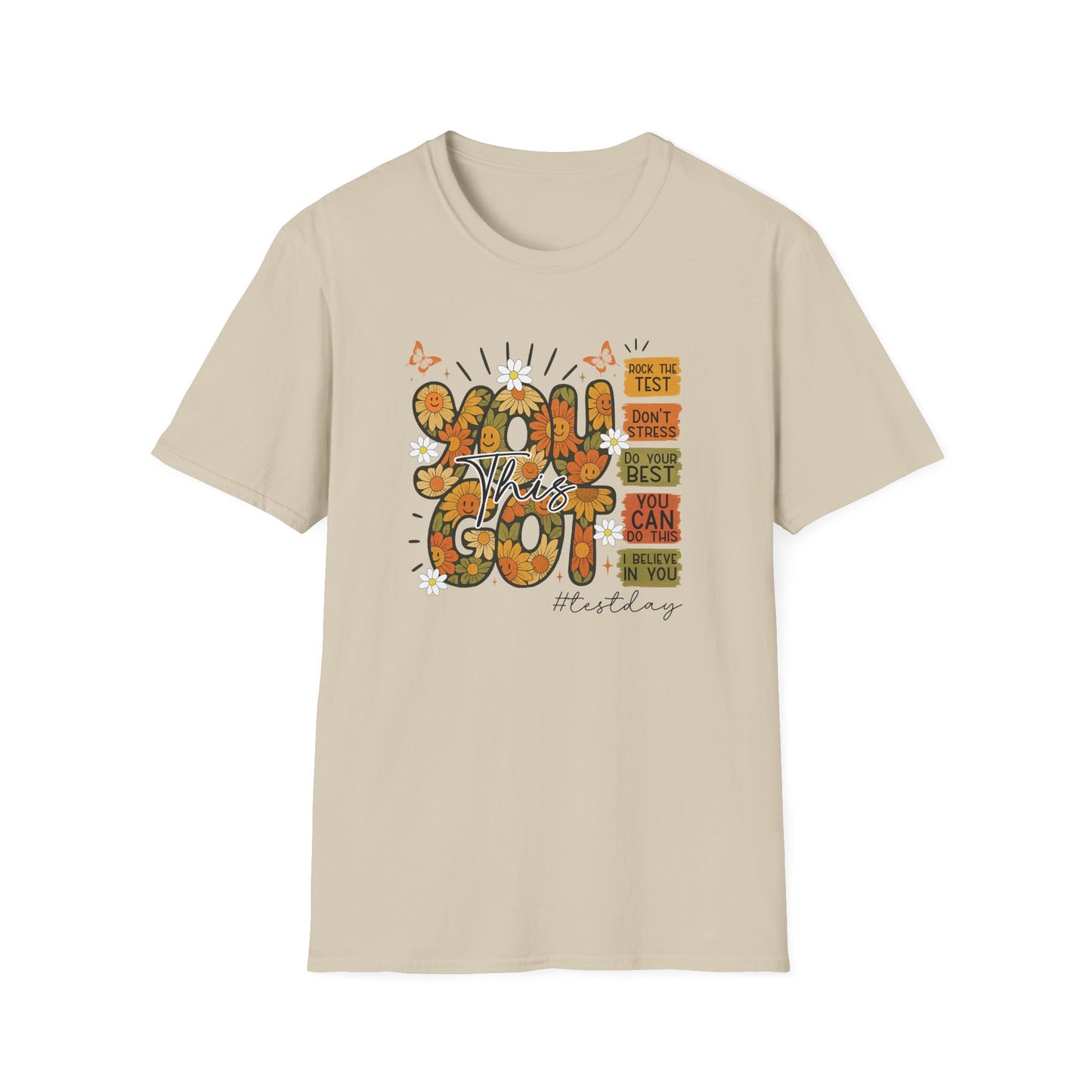 You Got This Floral T-Shirt — Retro 70's Style - Motivational Positive Quote Tee