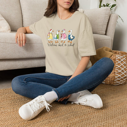 Back to School Ducklings T-Shirt — "Welcome back to school"