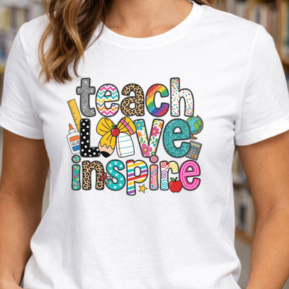 Teach Love Inspire Shirt Teacher T-Shirt