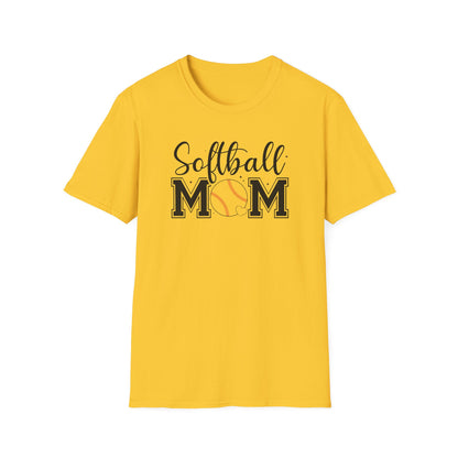 Softball Mom Front & Back Shirt – Trendy Softball Mom Graphic Tee, Double-Sided Game Day Shirt, Sports Mom Gift, Softball Season Apparel