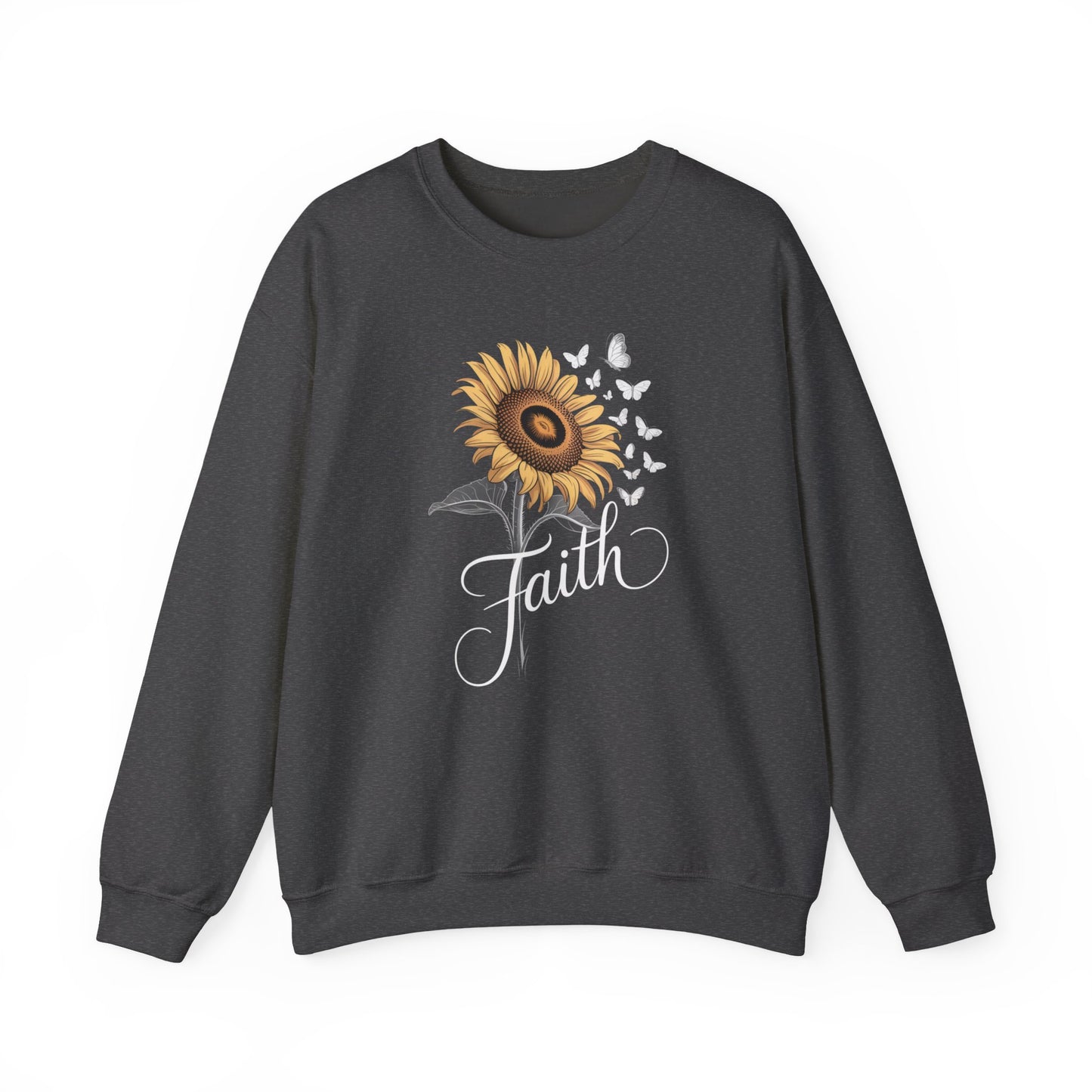 Sunflower Bloom Crewneck Sweatshirt — Vintage Sunflower Graphic