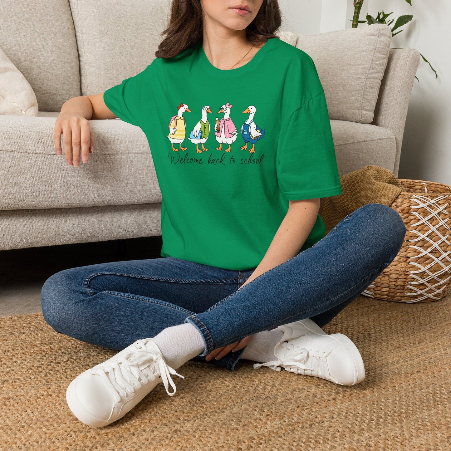 Back to School Ducklings T-Shirt — "Welcome back to school"