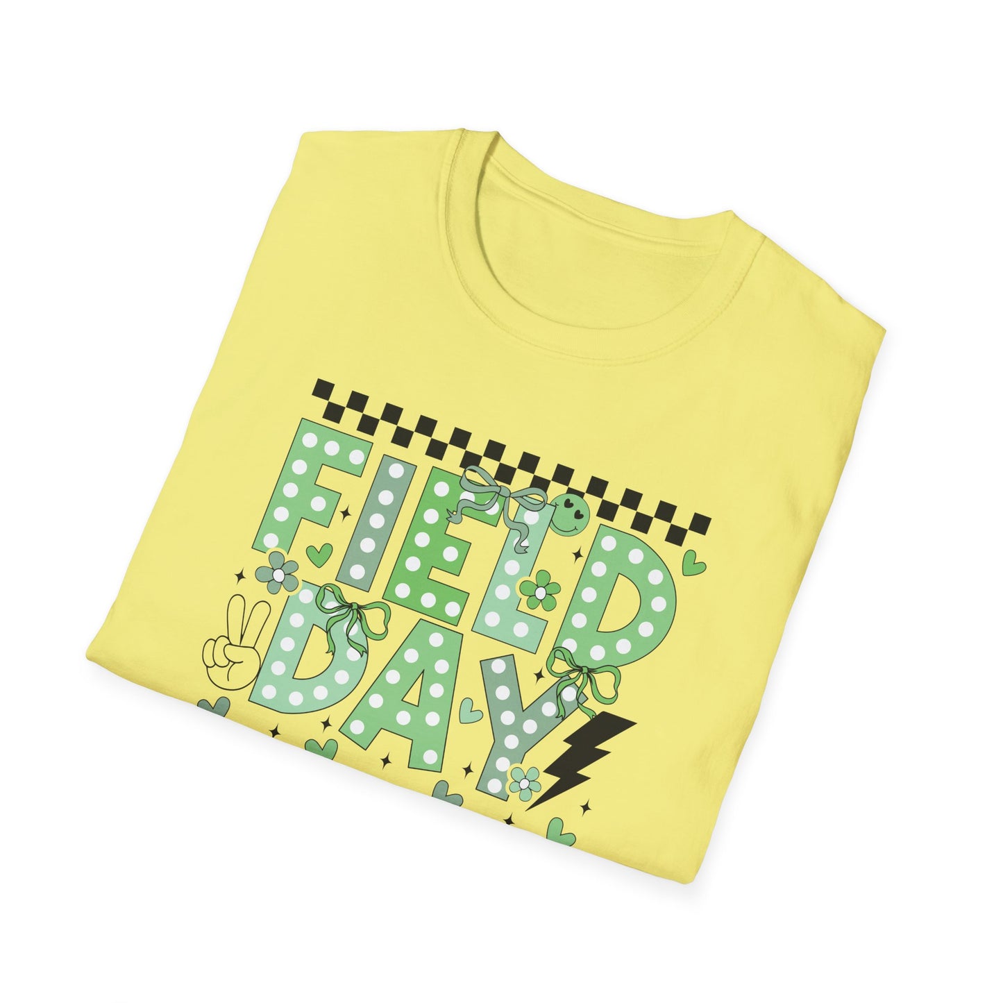 Cute Green Polka Dot School Field Day T-Shirt