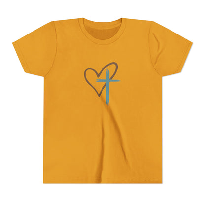 Jesus Has My Back Kids Christian Shirt – Faith Cross Heart T-Shirt – Inspirational Religious Tee for Boys & Girls