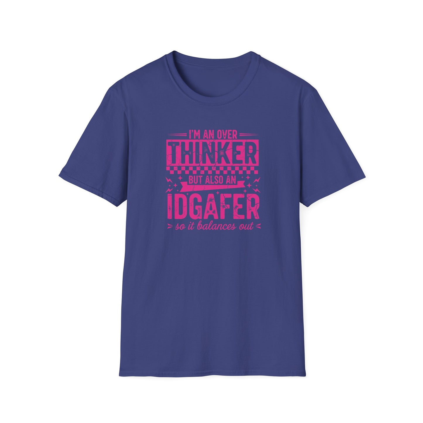 Funny Quote T-Shirt – Overthinker IDGAF Shirt | Sarcastic Graphic Tee | Unisex Casual Top