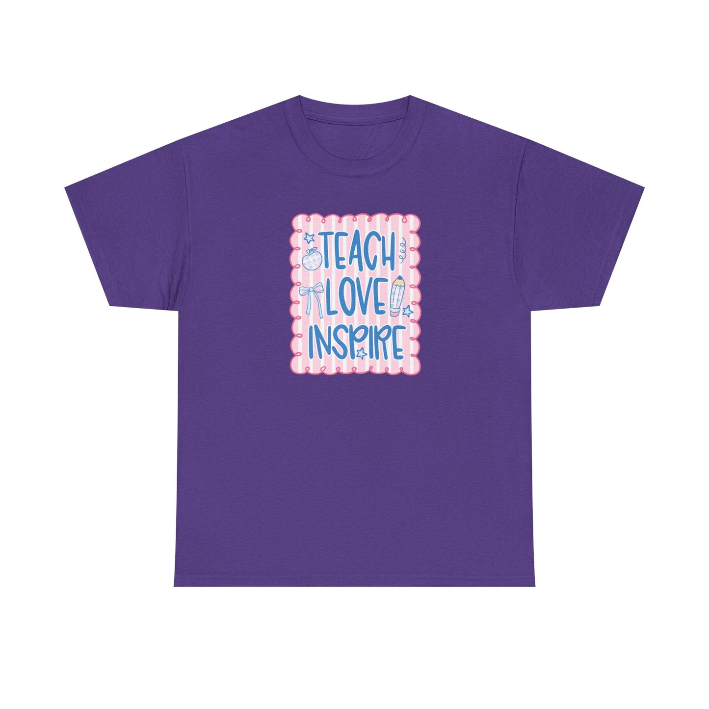 Teach Love Inspire T-Shirt — Cute Pastel Teacher Appreciation Tee