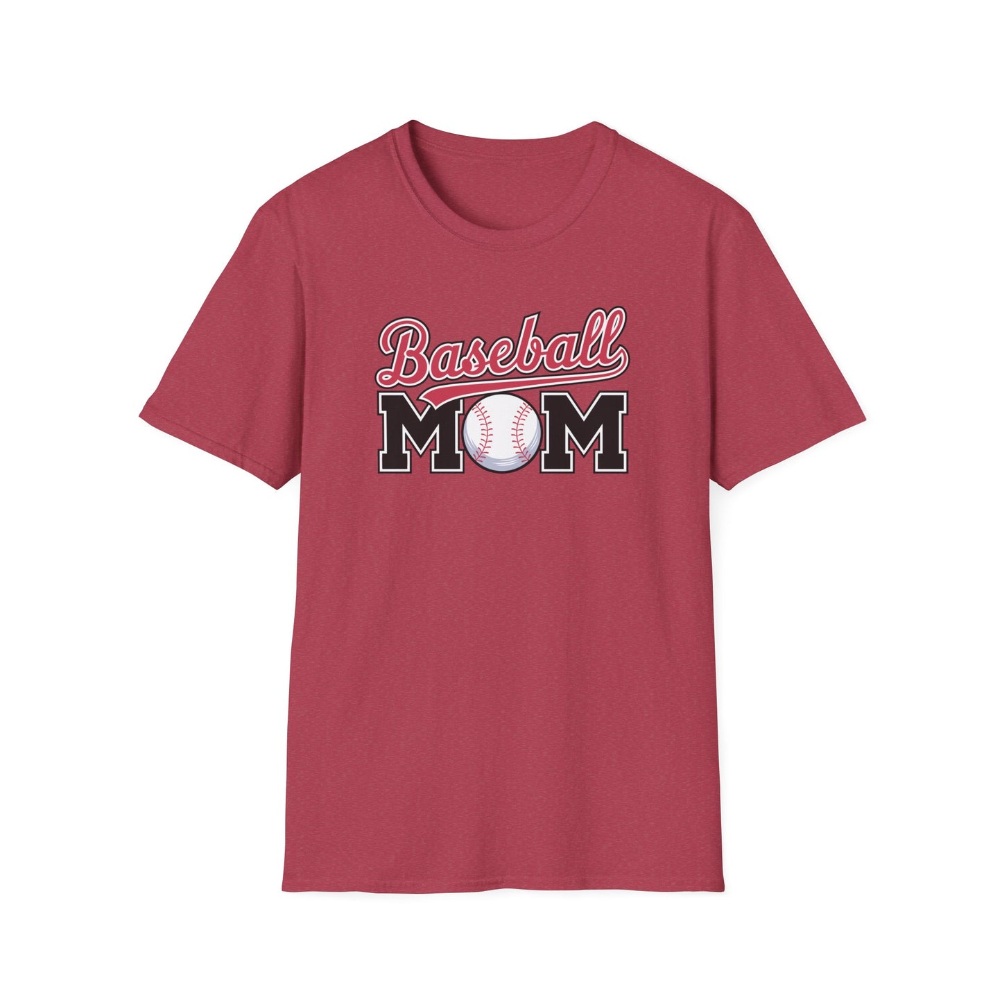 Baseball Mom Script Shirt – Cute Game Day Sports Mom Tee | Classic Baseball Mama Graphic T-Shirt
