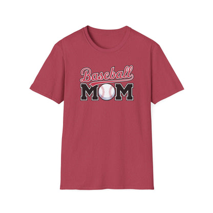 Baseball Mom Script Shirt – Cute Game Day Sports Mom Tee | Classic Baseball Mama Graphic T-Shirt