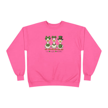 St. Patrick's Day Duck Family Crewneck Sweatshirt — "Luck of the Waddles"