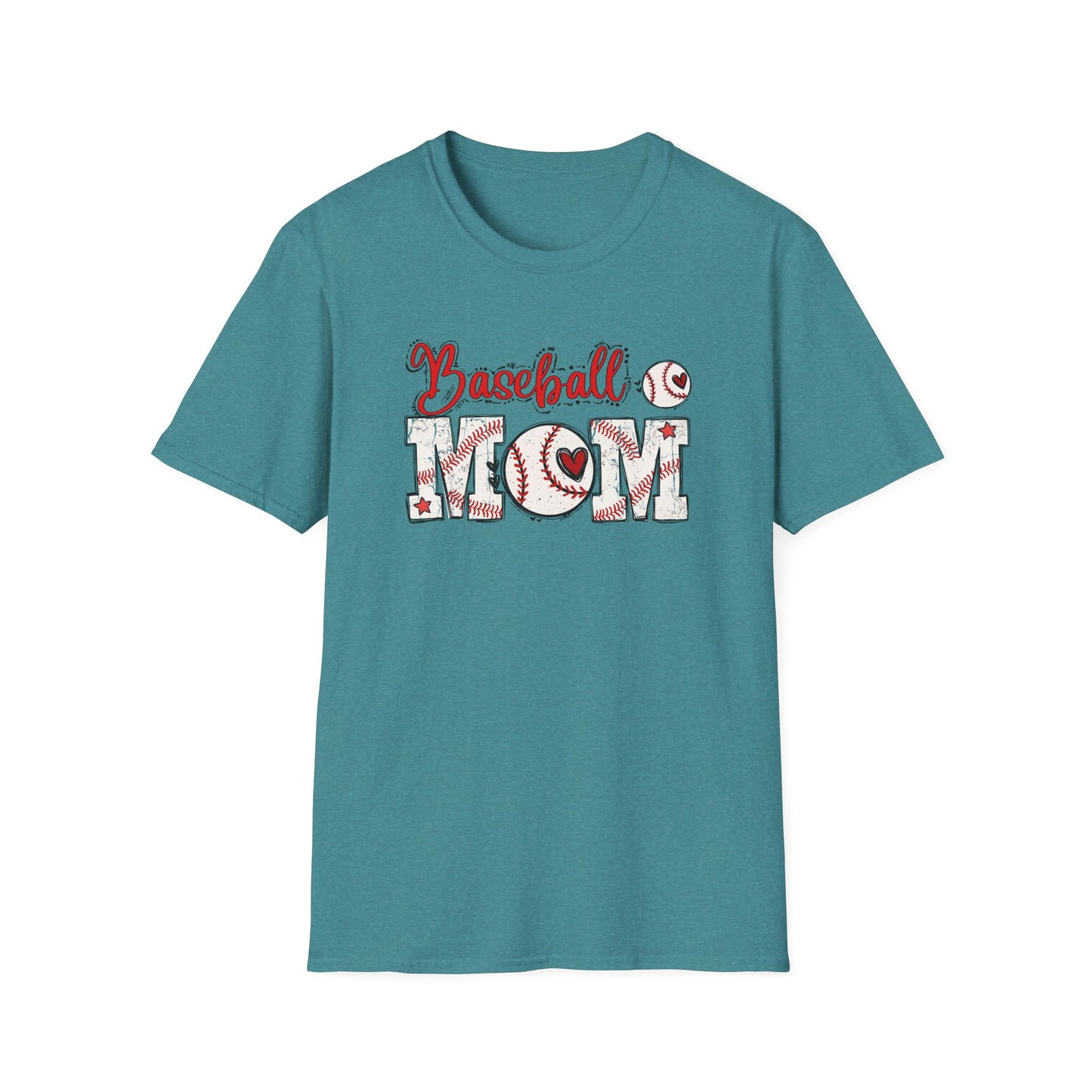 Baseball Mom Heart Shirt – Cute Game Day Sports Mom Tee | Trendy Baseball Mama Graphic T-Shirt