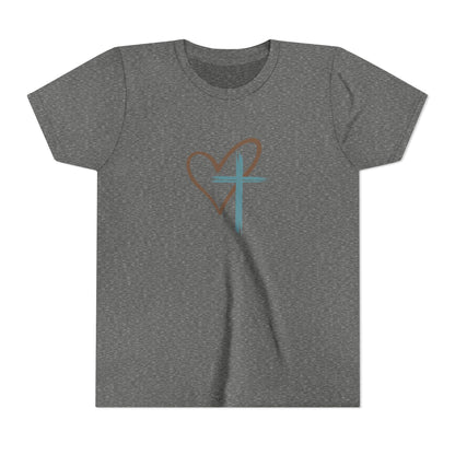 Jesus Has My Back Kids Christian Shirt – Faith Cross Heart T-Shirt – Inspirational Religious Tee for Boys & Girls